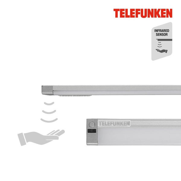 Telefunken LED-Unterbauleuchte mit Infrarotsensor zur berührungslosen Steuerung.