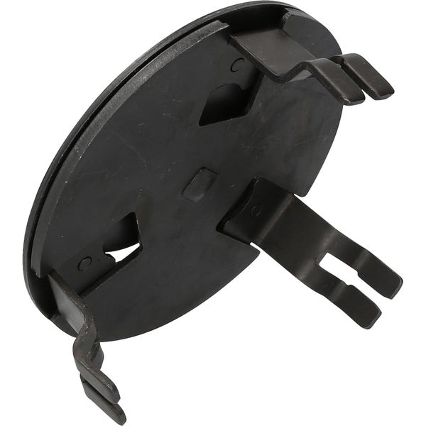 Schwarze Verschlusskappe mit Befestigungsclips