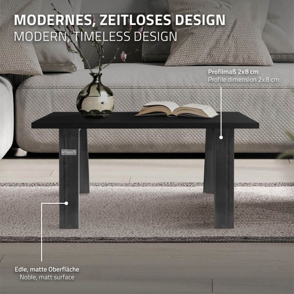 ML-Design 2er Set Tischbeine Loft 44x42 cm Industrial, Profil 8x2cm, Stahl, Industriedesign, U-Form, Metall Tischgestell scandic, Tischkufen Tischuntergestell Möbelfüße Bankkufen Bankgestell Bankbeine
