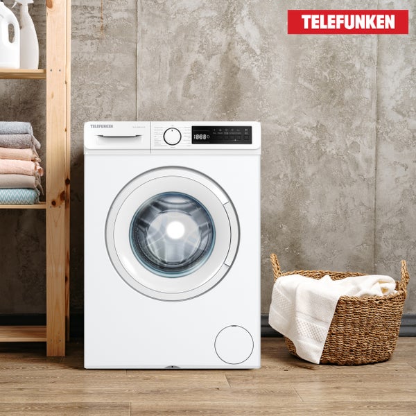 Telefunken Waschmaschine 8kg 1400 U/Min. Inverter Motor AquaStop 15 Programme W-8-1400-A-W weiß