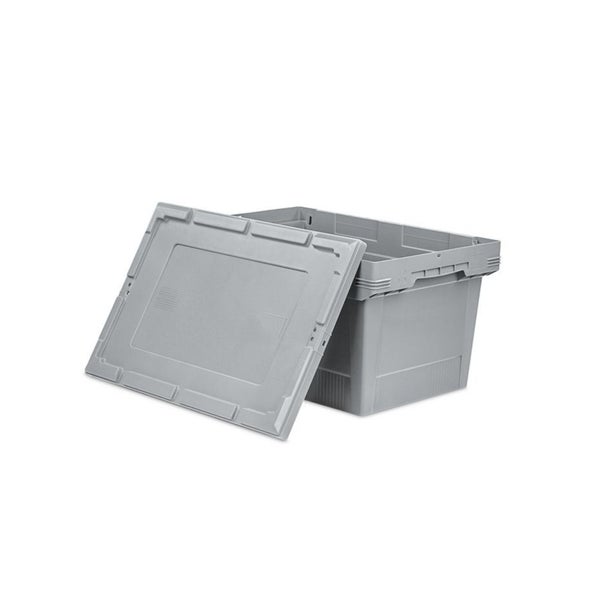 PROREGAL Conical Mehrweg-Stapelbehälter Grau HxBxT 32,3 x 40 x 60cm 58 Liter Lagerbox  Eurobox  Transportbox  Transportbehälter Stapelbehälter