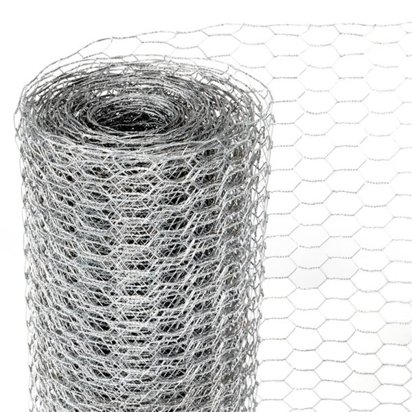 PROREGAL Maschendrahtzaun Sechseckgeflecht Keepy Höhe 1,0 Meter Länge 50 Meter Maschenweite 13 mm Drahtstärke 0,7 mm Verzinkt