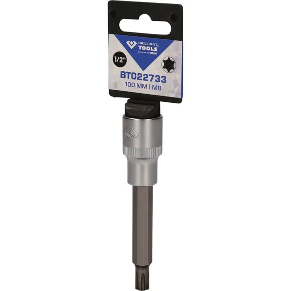 BRILLIANT TOOLS 1/2 RIBE-Bit-Stecknuss 100 mm lang M8 - BT022733