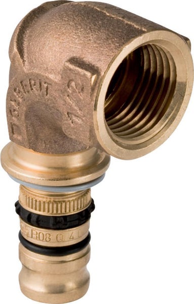 Geberit Übergangswinkel mit Innengewinde 1/2 Zoll und Pressanschluss aus Metall.