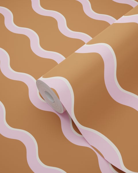 Rolle Tapete mit wellenförmigem Muster