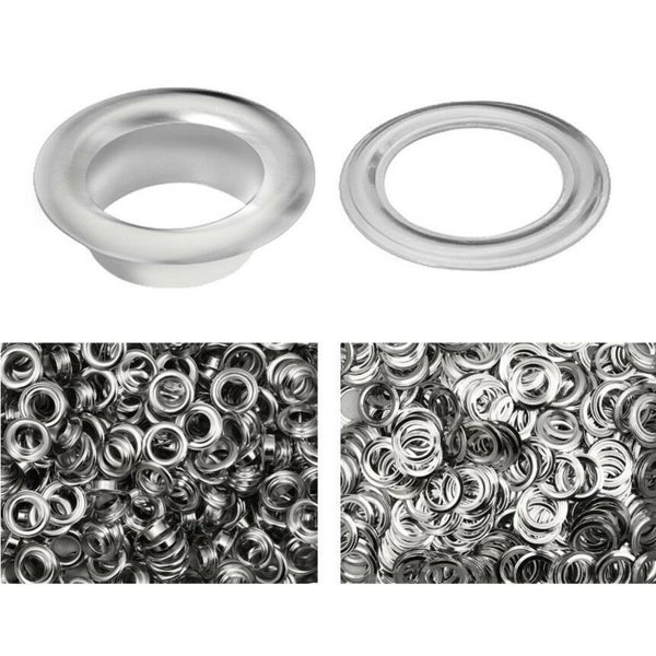 Set mit Metallösen und Gegenringen für Textilien oder Planen