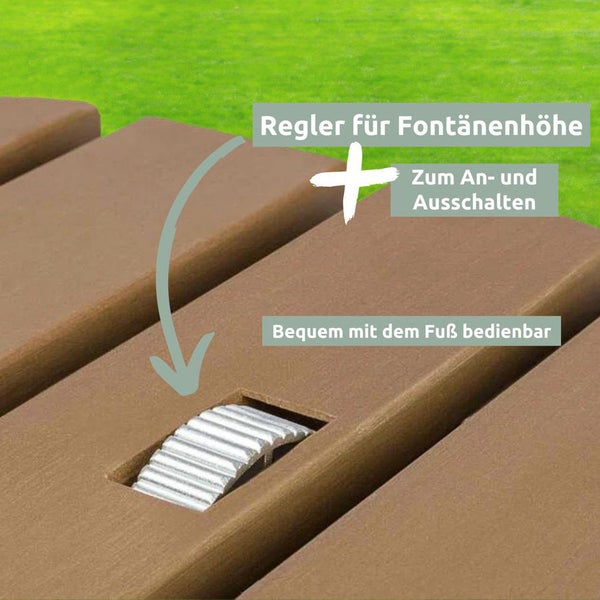 holz4home Bodendusche für Pool Garten und Camping Gartendusche mit Zubehör Rund WPC