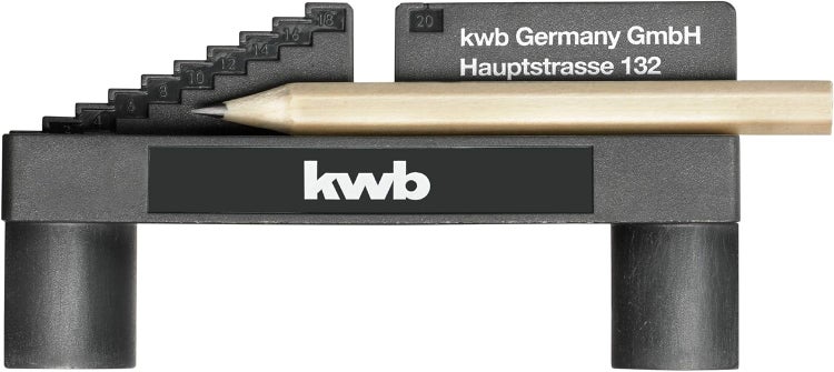 kwb Mittenfinder/Center-Finder zur Mittel-Punkt Ermittlung inkl. Bleistift und Magnet-Funktion