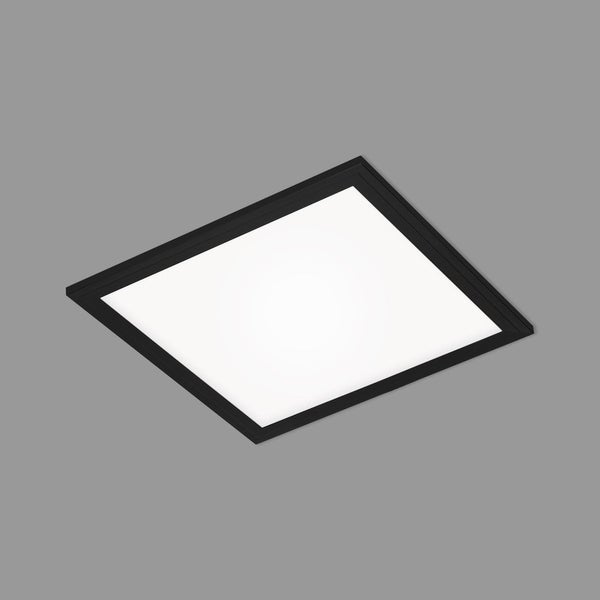 BRILONER Simple LED Panel, Neutralweißes Licht, schwarz, 29,5 x 29,5 x 5,5 cm