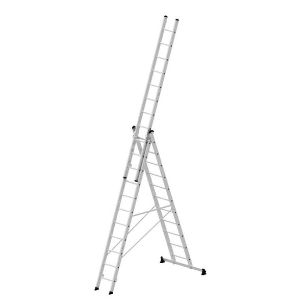 Mehrzweckleiter aus Aluminium mit Ausziehfunktion