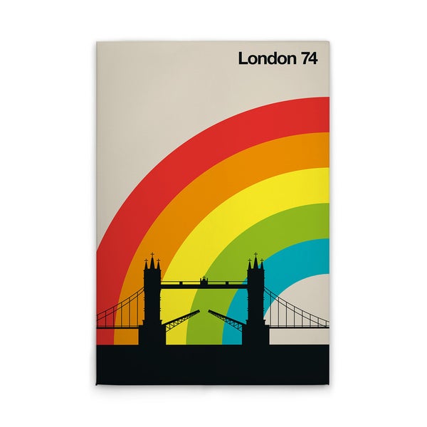 London Brücke mit Regenbogen Grafik