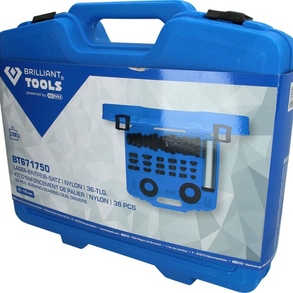 BRILLIANT TOOLS Lager-Eintreib-Satz Nylon 36tlg. - BT671750