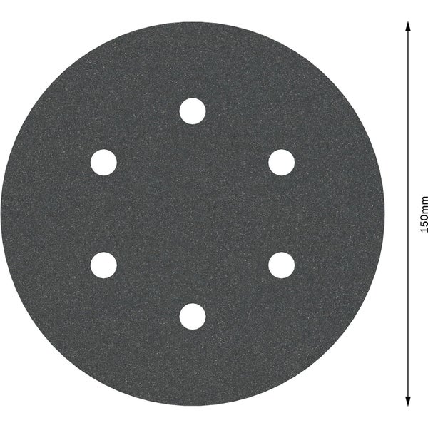 Schleifscheibe, 150 mm Durchmesser, mit sechs Löchern