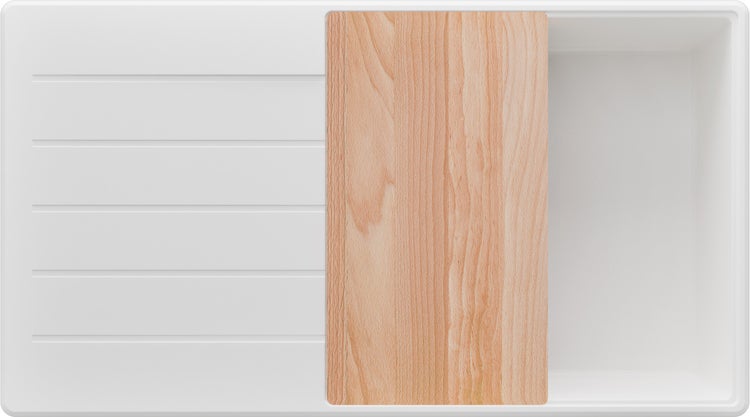 Spülbecken mit Schneidebrett