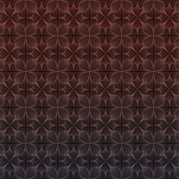 Gemustertes Textil mit geometrischem Fächermuster