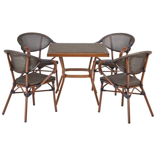 Gartenmöbel Set 4-Sitzer CASPRI II Metall Grau