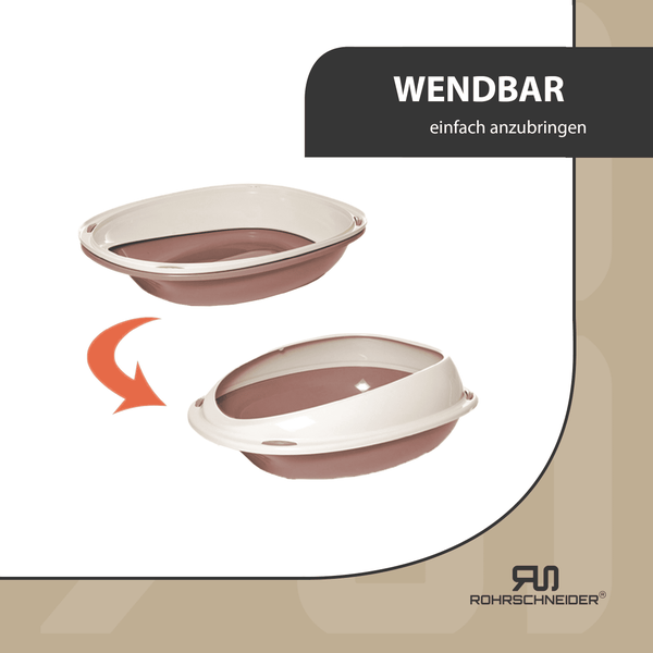 Rohrschneider Katzentoilette Shuttle rosa + Spielkugel 2er-Set