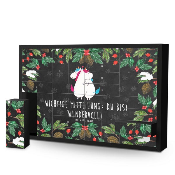 Mr. & Mrs. Panda Befüllbarer Adventskalender Einhorn Mitteilung - Schwarz