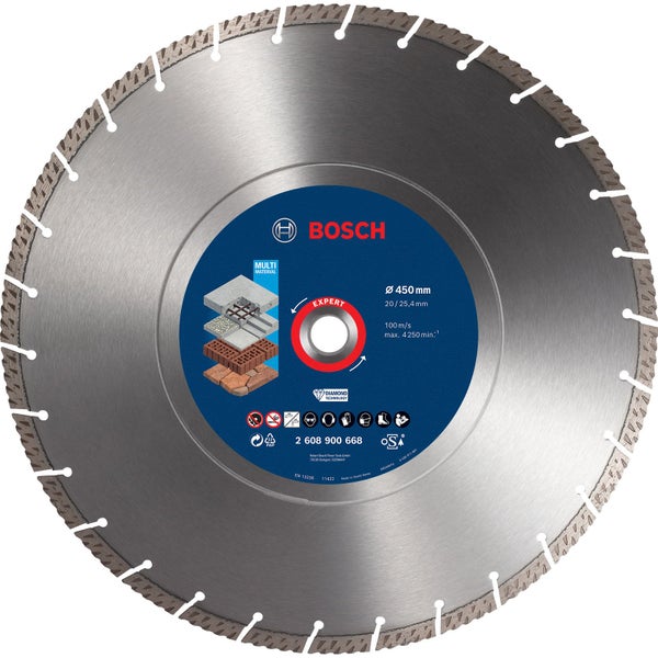 Bosch Expert MultiMaterial Diamanttrennscheiben 450 x 25,40 x 3,3 x 12 mm - 2608900668