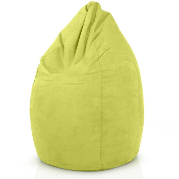 Green Bean Sitzsack mit Rückenlehne 60x60x90cm - Indoor Sitzkissen 220L Füllung Kuschelig Waschbar - Bean Bag Bodenkissen Lounge Chair Sitzhocker - Grün