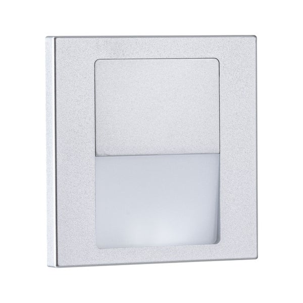 LED Wandeinbauleuchte Tsaro eckig 80x36mm 1W 80lm 230V 2700K Chrom matt