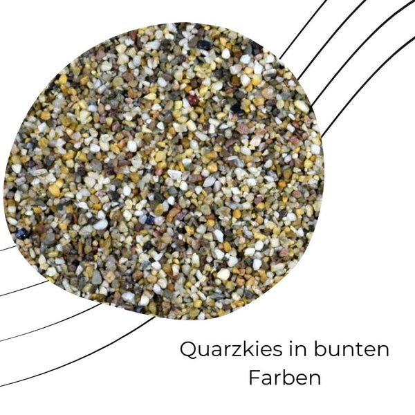 Kieselsteine Garten Quarzkies Zierkies 16-32 mm 25 kg Buntkies Teichkies Aquarium Kies Weg Steinteppich Zierstein Quarz