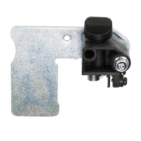 Festool Parallelanschlag für Pendelstichsägen aus verzinktem Metall und schwarzem Kunststoff.