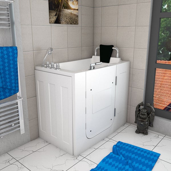 Sitzbadewanne Senioren Sitzwanne Tür S08-TH-C-R 110x68cm
