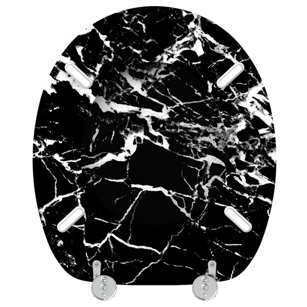 WC-Sitz Marmor Schwarz