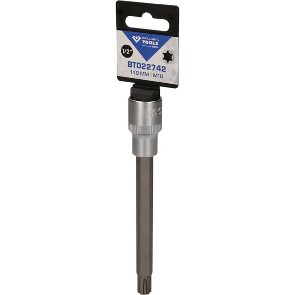BRILLIANT TOOLS 1/2 RIBE-Bit-Stecknuss 140 mm lang M10 - BT022742