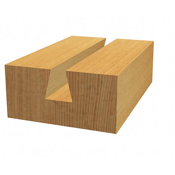 Holzklotz mit V-förmiger Nut