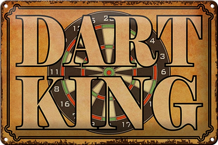 Blechschild Spruch 30x20cm Dart King Schild deko