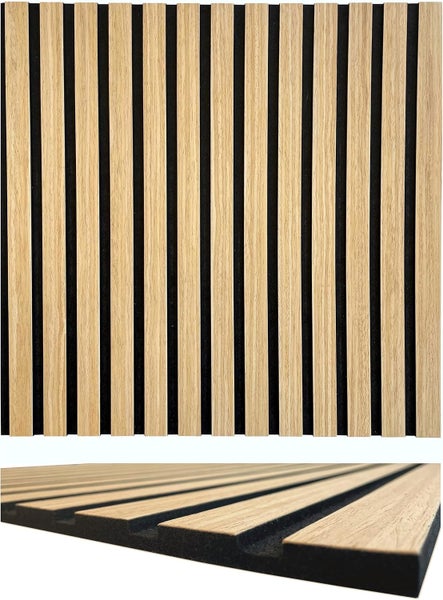 Leichte Lamellen - 3d Paneele 1mm Holz & 9mm PET Filz Wandpaneele Deckenpaneele Dekoren & Schalldämmung (11000A) 52x52cm - 0,27m²