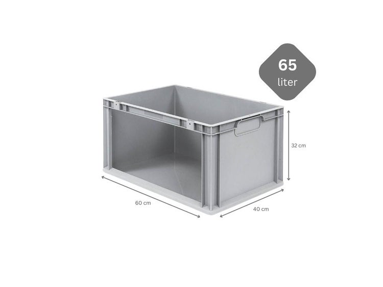 PROREGAL SparSet 5x Eurobox NextGen Store HxBxT 32 x 40 x 60 cm 65 Liter Seite Offen Eurobehälter Transportbox