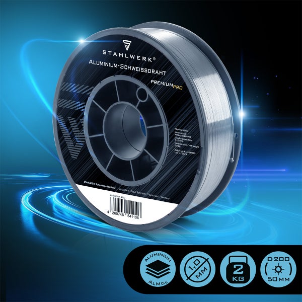 STAHLWERK Aluminium Schweißdraht auf Spule, 1,0 mm Durchmesser, 2 kg