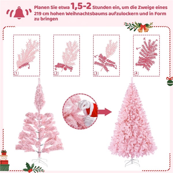 Yaheetech 183cm künstliche Weihnachtsbaum , Rosa