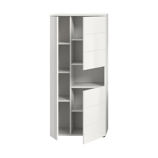 Vira Badschrank 3 Türen 1 Fach weiß Hochglanz, weiß. 60 X 34 X 133 cm