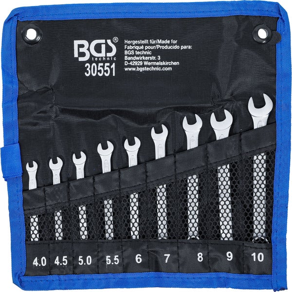 BGS technic Maulschlüsselsatz mit verschiedenen Größen in einer Werkzeugtasche