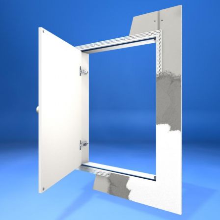 Revisionstür mit Putzträgerplatte und Montagerahmen