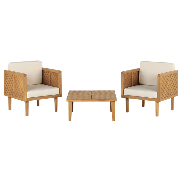 Bistro Set inkl. Kissen BARATTI Akazienholz Braun
