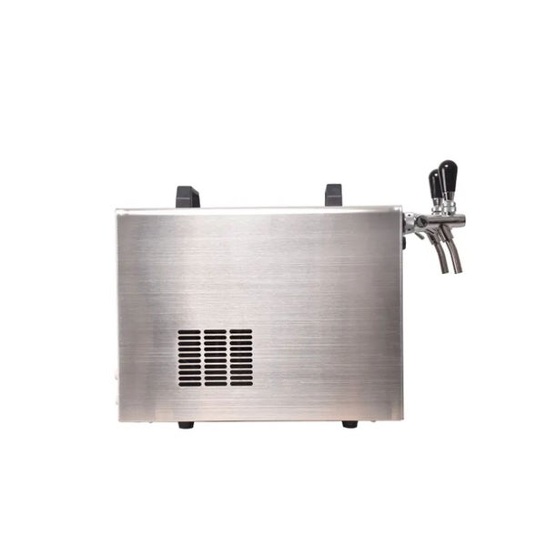 Bierzapfanlage aus Edelstahl mit zwei Zapfhähnen