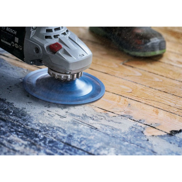Illustration einer Trennscheibe mit Montagewerkzeug für einen Winkelschleifer von Bosch
