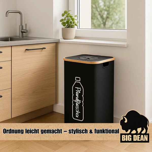 Pfandflaschensammler im Küchenbereich mit Big Dean Logo