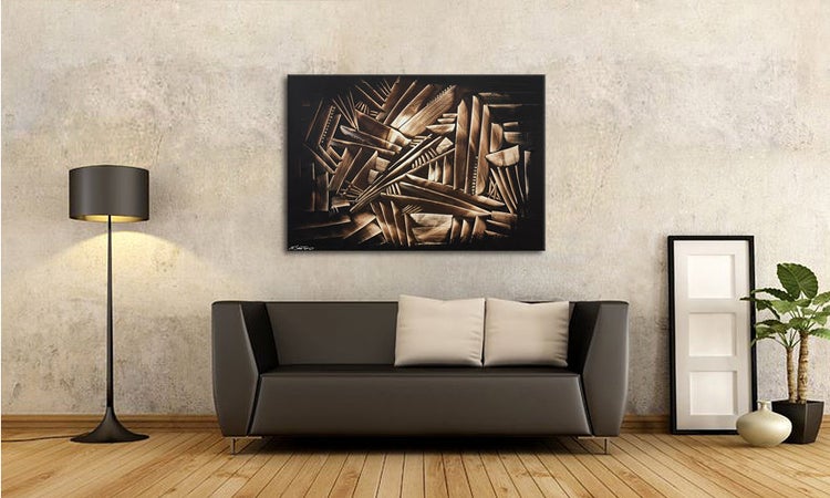 Das schöne Bild -Wooden Construct- 120x80x2 cm handgemaltes Unikat