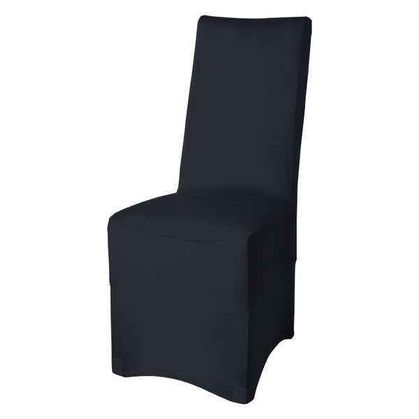 Beautissu Leona Stuhlhusse 95x45cm Schwarz Stretch Bankett (4tlg)