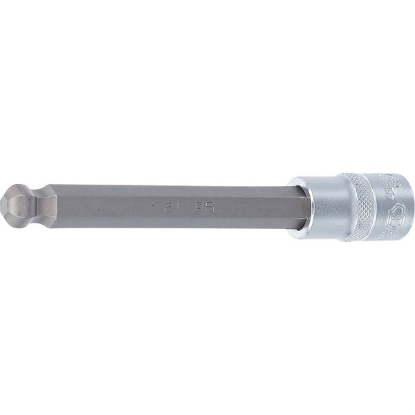 BGS Bit-Einsatz Länge 140 mm Antrieb Innenvierkant 12,5 mm (1/2) Innensechskant mit Kugelkopf 12 mm - 4258-12