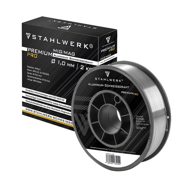 STAHLWERK Schweißdraht MIG MAG Aluminium ER5356 (AlMg5) 1,0 mm 2 kg Drahtrolle