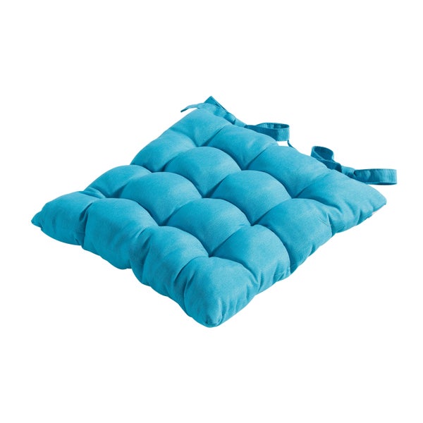 Sitzkissen Tuscany Panama aqua - Ca. 46x46 cm - 4er-Set