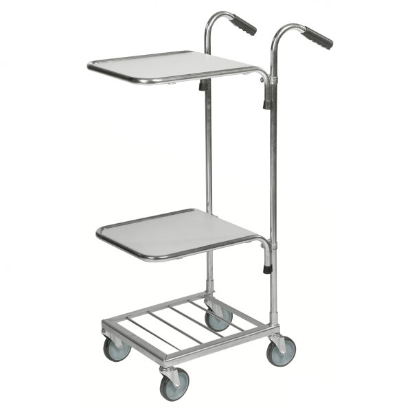 Kongamek Mini- Servierwagen verzinkt mit 2 Ladeflächen 410x355mm und Bremse