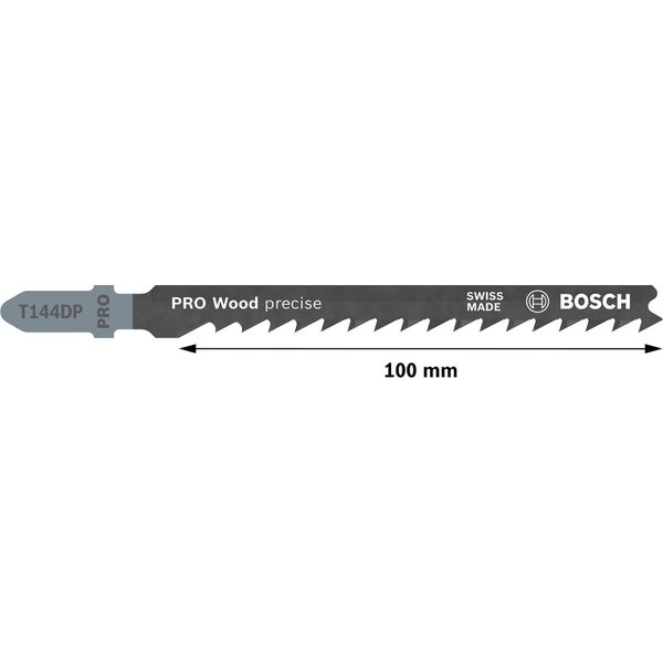 Bosch PRO Wood precise T144DP Stichsägeblatt 100 mm 5-tlg. - 2608633A35